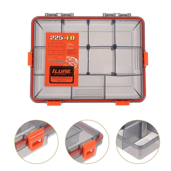 Raindrops  3 Pcs Fishing Tackle Containers Storage Boxes Serving Orange