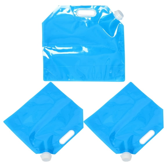 Raindrops 3 Pcs Folding Water Storage Bag Canteen Container Foldable Travel
