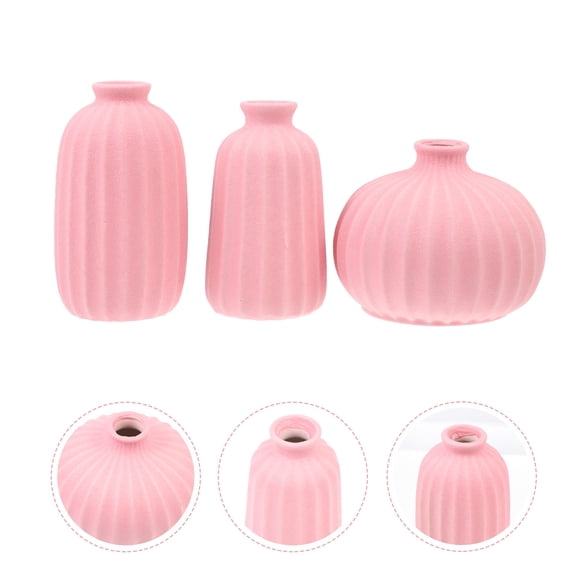 Raindrops 3-Piece Indoor Ceramic Vase Set for Table Decoration with Stable Structure and Elegant Design