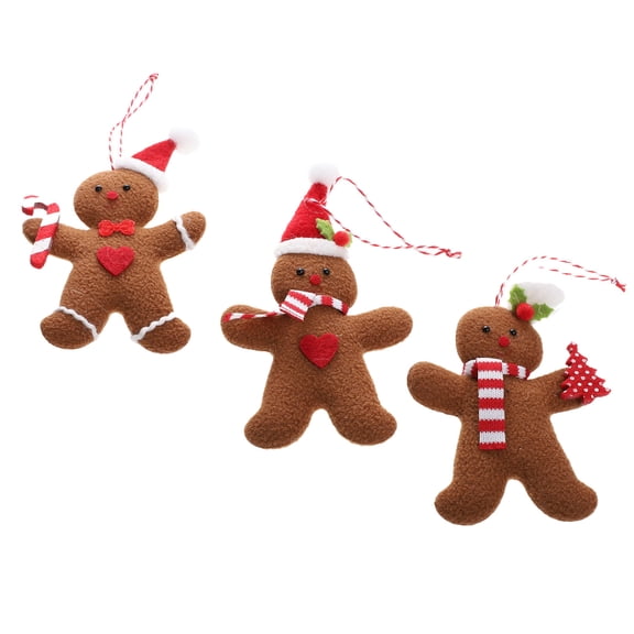 Raindrops 3 Pcs Pendant Theme Gingerbread Man Christmas Decoration Decorations Tree