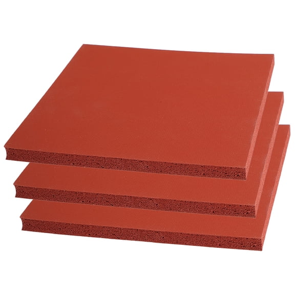 Raindrops 3 Pcs Pressing Mat High Temperature Resistant Rubber Pad 15.00X15.00X1.00CM Red