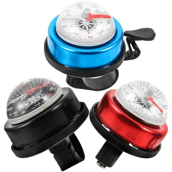 FOMIYES 3-Pack Aluminum Bells with Compass, Water-Resistant Design, Assorted Colors for Enhanced Safety and Outdoor Use