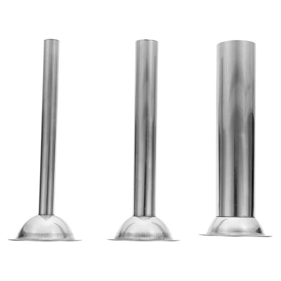 Raindrops 3 Pcs Sausage Casings Maker Attachment Stuffer Homemade Grinders Silver