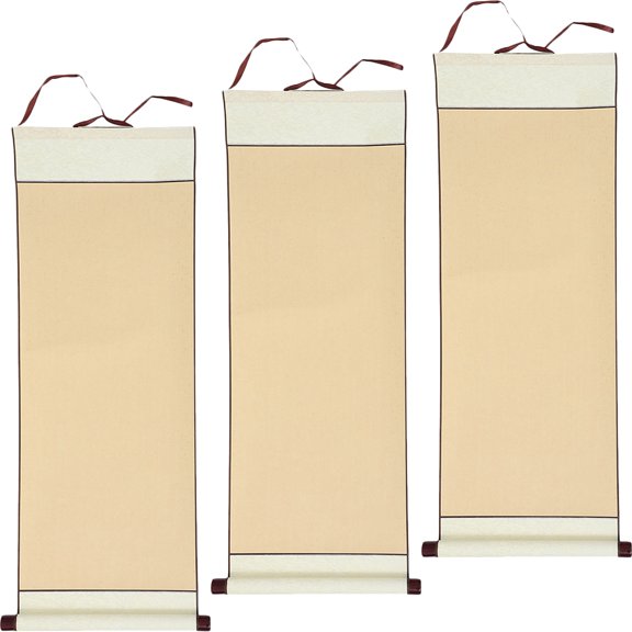 Raindrops  3 Pcs Scroll Paper Short Blank Multi-functional Painting