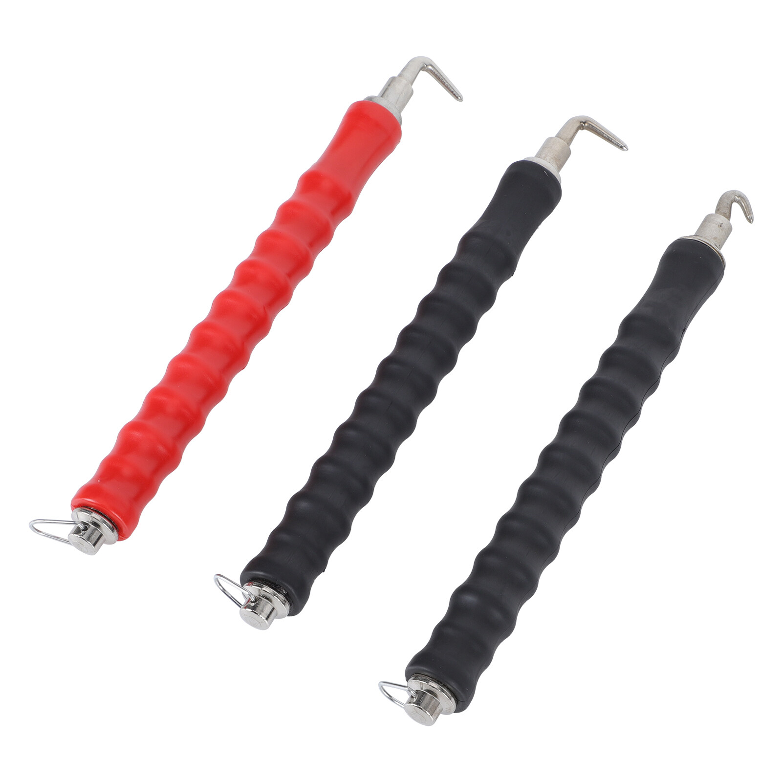 Raindrops 3-Piece Heavy Duty Semi-Hook Fence Hooks Black for Secure Outdoor Fencing and Gate Installation