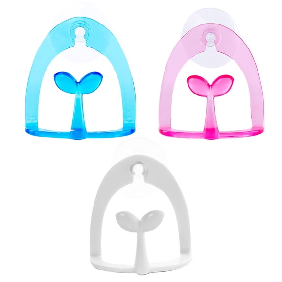 Raindrops 3pcs Sucked Type Racks for Scouring Pad Holder Washcloth Storage Hanger Kitchen Drain Rack Assorted