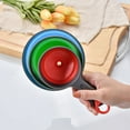 thumbnail image 1 of Raindrops  3 Pcs Telescopic Folding Funnel Set Adjustable Detachable Funnels Canning, 1 of 8
