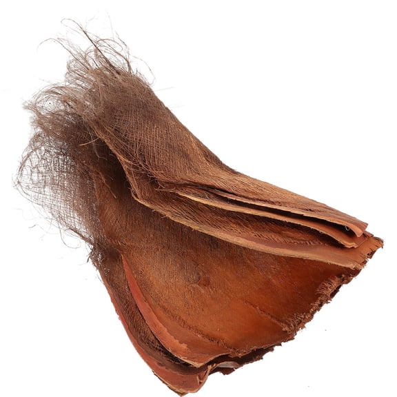 Raindrops  3 Pcs Tree Bark Decoration Coconut for Pipeline Decorations Brown