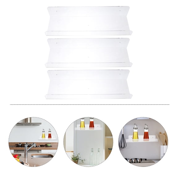 Raindrops 3 Pcs Wall Hanging Shelf Acrylic Wall-mounted Bookshelves Child