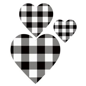 FOMIYES Home Decor With Heart Elements Grey Wood 3Pcs