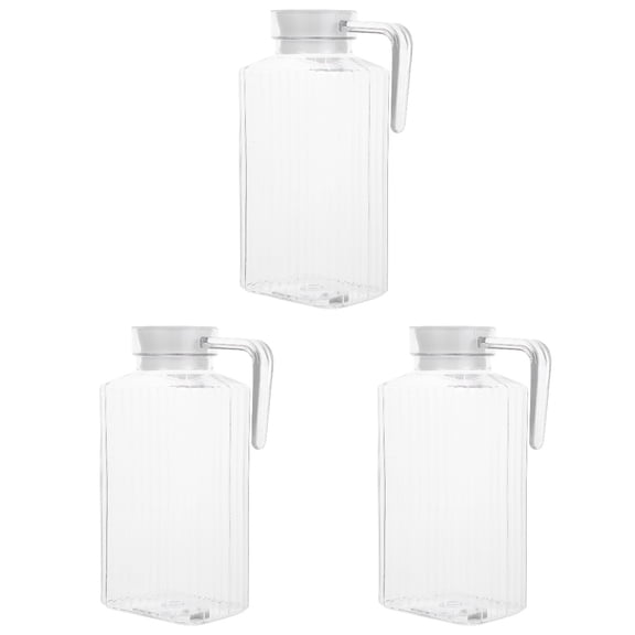 Raindrops 3 Pcs Water Bottle Cold Drink Pitcher Plastic with Lid Simple Baby Transparent