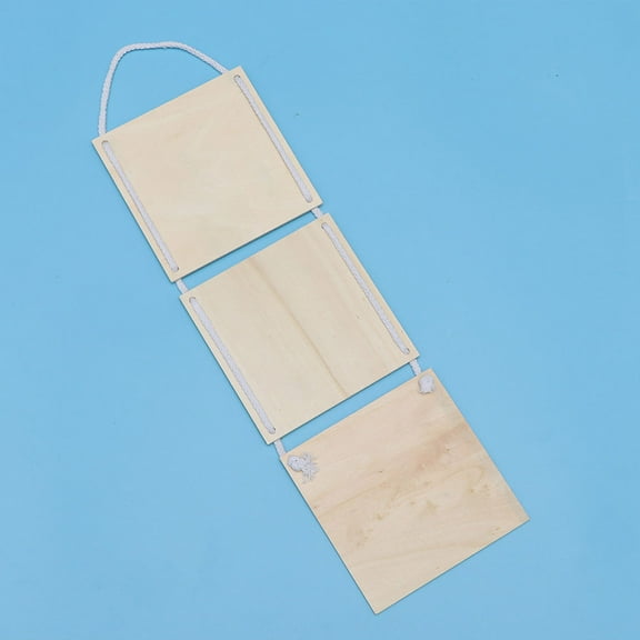 Raindrops 3 Pcs Wooden Photo Display Board for Hotel Decoration 11.8x11.8in