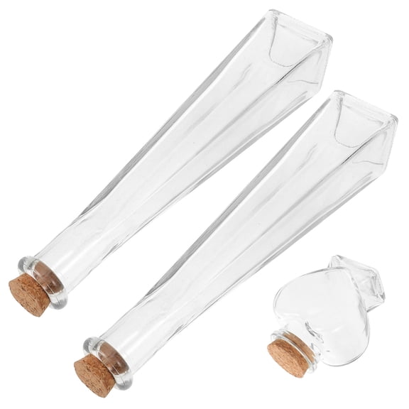 Raindrops 3 Piece Transparent Glass Bottles for Storage Safe Reusable DIY Decorative Bottle Set 3Pcs