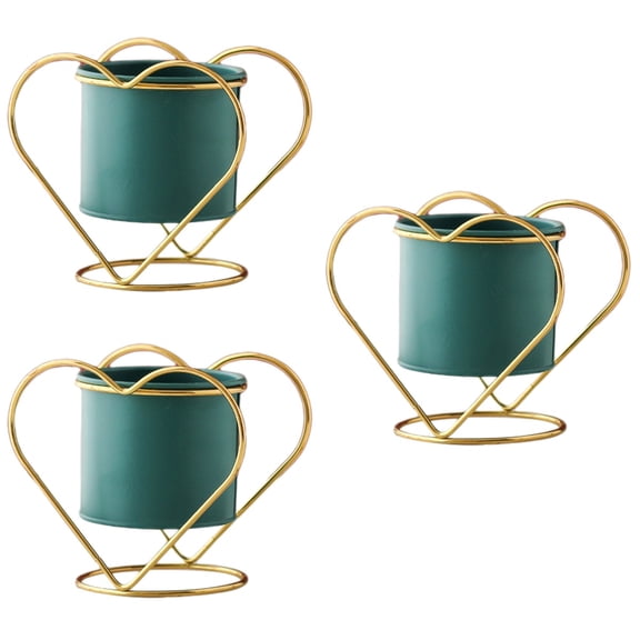 Raindrops  3 Pieces Trellis Planter Iron Frame Flowerpot Office