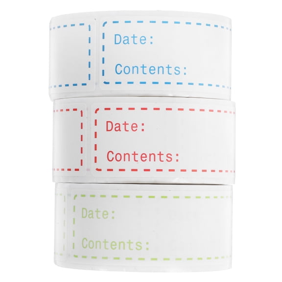 Raindrops 3 Rolls Clear Automatic Food Storage Labels Office Dating 7.50X2.50X0.05CM