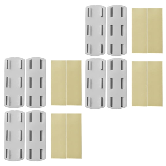 Raindrops 3 Set Traceless Punch Free Fixator Wall-mounted Cable Patch Panel Holders Hanging Socket Organizer Holder (White)