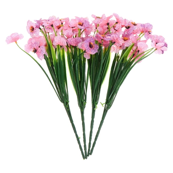 CRILSTYLEO Pink Simulated Violets for Home and Party Decor Craft 3Sets