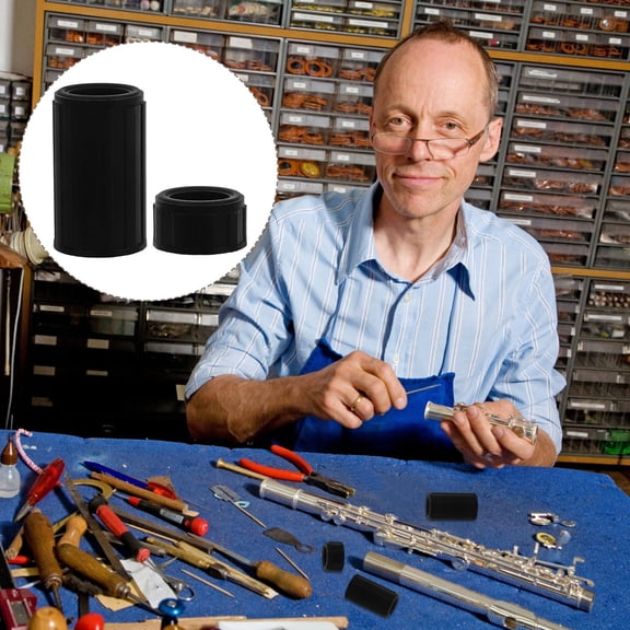 Raindrops 3 Sets Flute Protection Covers Durable Plastic Flute Interface Sleeves For Musicians Sturdy Replacement Covers