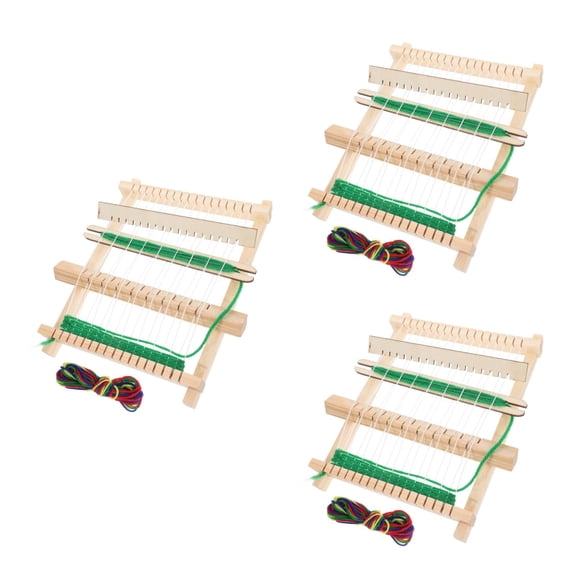 Raindrops Beige Wooden Knitting Loom for Adults Portable and Durable Crafting Tool 3Sets