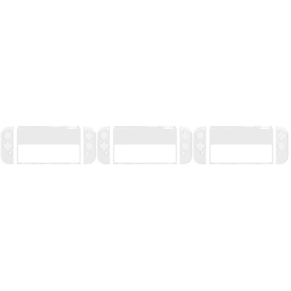 SHOWERORO Protective Case 3Sets White Plastic Sturdy Gaming Accessories