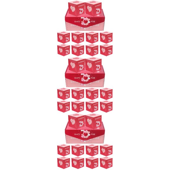 Raindrops 3 Sets  Valentine Day Paper Explosion Gift Box Treat Goody Bouncing Box Party Paper Boxes
