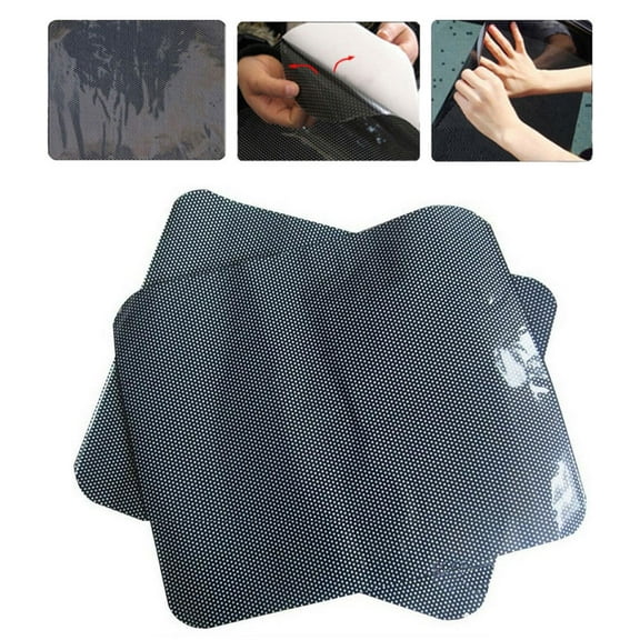 Raindrops 3 Sets of Car Side Window Sunshade Sticker Adhesive Black Film Stickers for Sun Protection UV Ray Protector Heat Shield Reflector