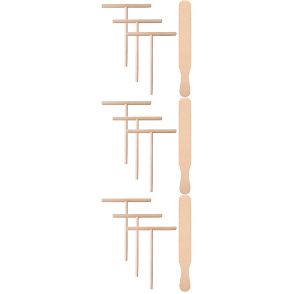 Raindrops 3 Sets of Crepe Spreader Stick Pancake Wooden Spreader Home Pancake Making Tool