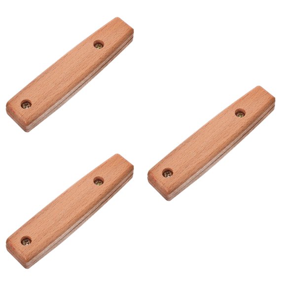 Raindrops 3 Sets of Spatula Handle Detachable Pot Spatula Handle Wooden Replacement Spatula Wood Handle