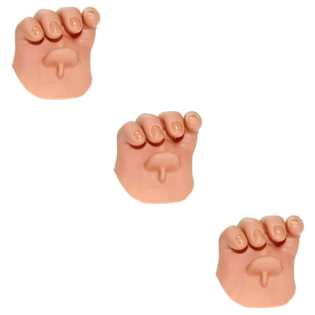 Raindrops 3 pcs Fake Hand Prosthetic Hand Tricks Stage Gimmick Props Funny Props (Skin Color)