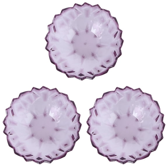 FOMIYES Fruit Dish Purple Plastic Tray Creative Storage for Home 3Pcs
