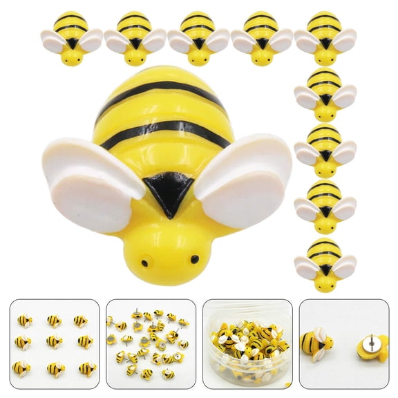 Raindrops  30 Pcs Bee Pushpin Creative Pushpins Cork Board Office