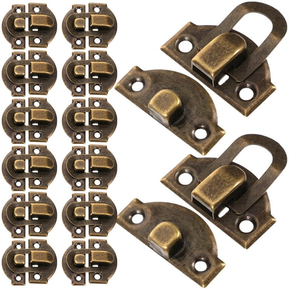 Raindrops Iron Antique Style Hasp Latch Dark Brown for Jewelry Box Replacement, 30 Pieces Hardware