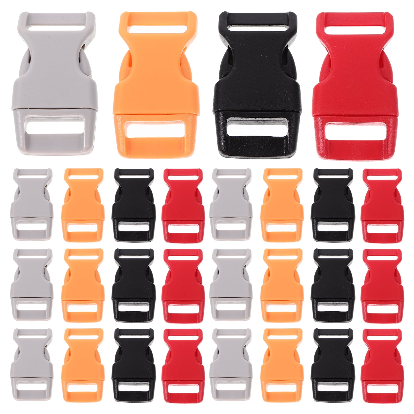 Raindrops 30 Pcs Clip Buckle Webbing Curved DIY Craft Flat Side Release ...