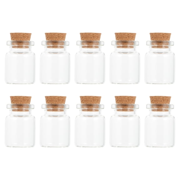 Raindrops  30 Pcs Dispenser Cork Glass Bottle Jars for Decoration