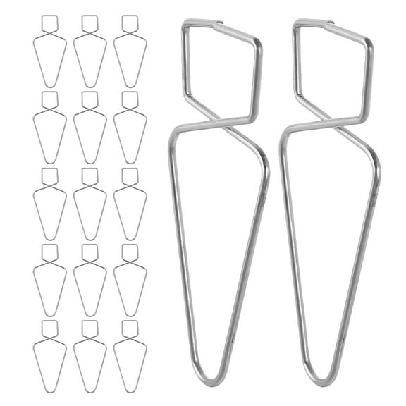 Raindrops  30 Pcs Heavy Duty Ceiling Hook Drop Hooks for Hanging Silver