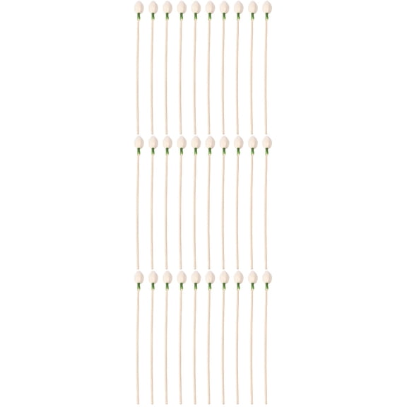 Raindrops 30 Pcs Rattan Flower Sticks Wavy Fragrance Diffuser Aroma Oil Diffuser Rattan Sticks with Flower Shape Head Decor