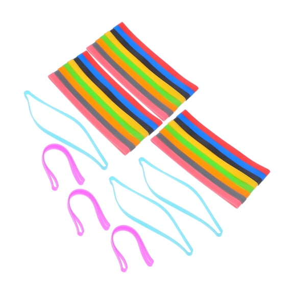 Raindrops  30 Pcs Stretchy Elastic Band Clear Hair Bands Colorful Rubber