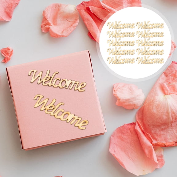 Raindrops  30 Pcs Words Unfinished Wooden Letters Slices Wedding Decoration