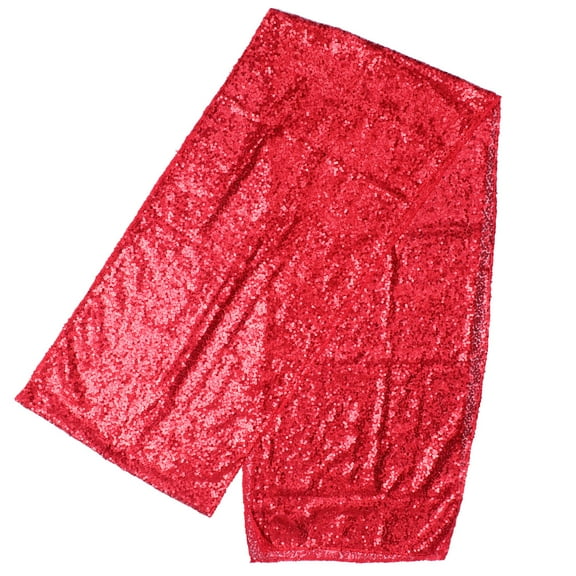 Raindrops 30 X180cm Birthday Sequin Tablecloth Festive Table Runner Size 2 Red