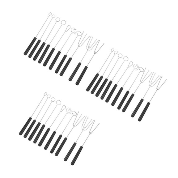 FOMIYES Multi-Color Stainless Steel Dipping Forks for Chocolate, 30Pcs