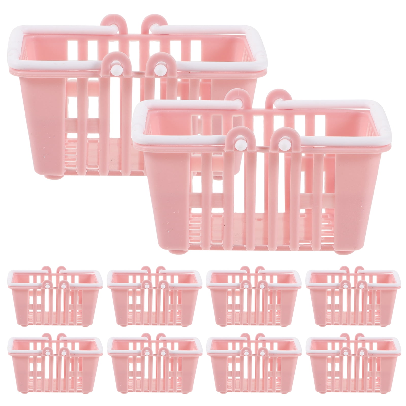 Raindrops Set of 2 Mini Supermarket Hand Basket Kids Toy Paper Bin Toys ...