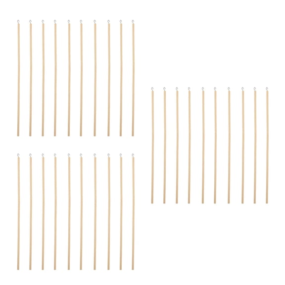 Raindrops Durable Wooden Craft Rods for Decor and Puppet Manipulation 30Pcs