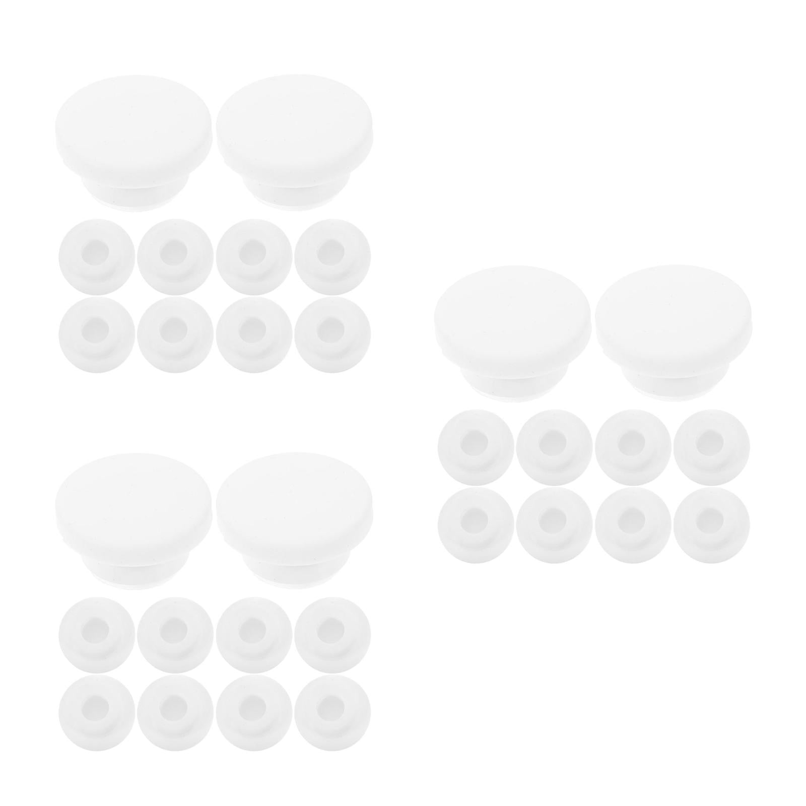 Raindrops 30 pcs Washbasin Sink Overflow Cover Round Overflow Drain Caps For Washbasin And Bathtub White Plastic Sink Overflow Hole Cover
