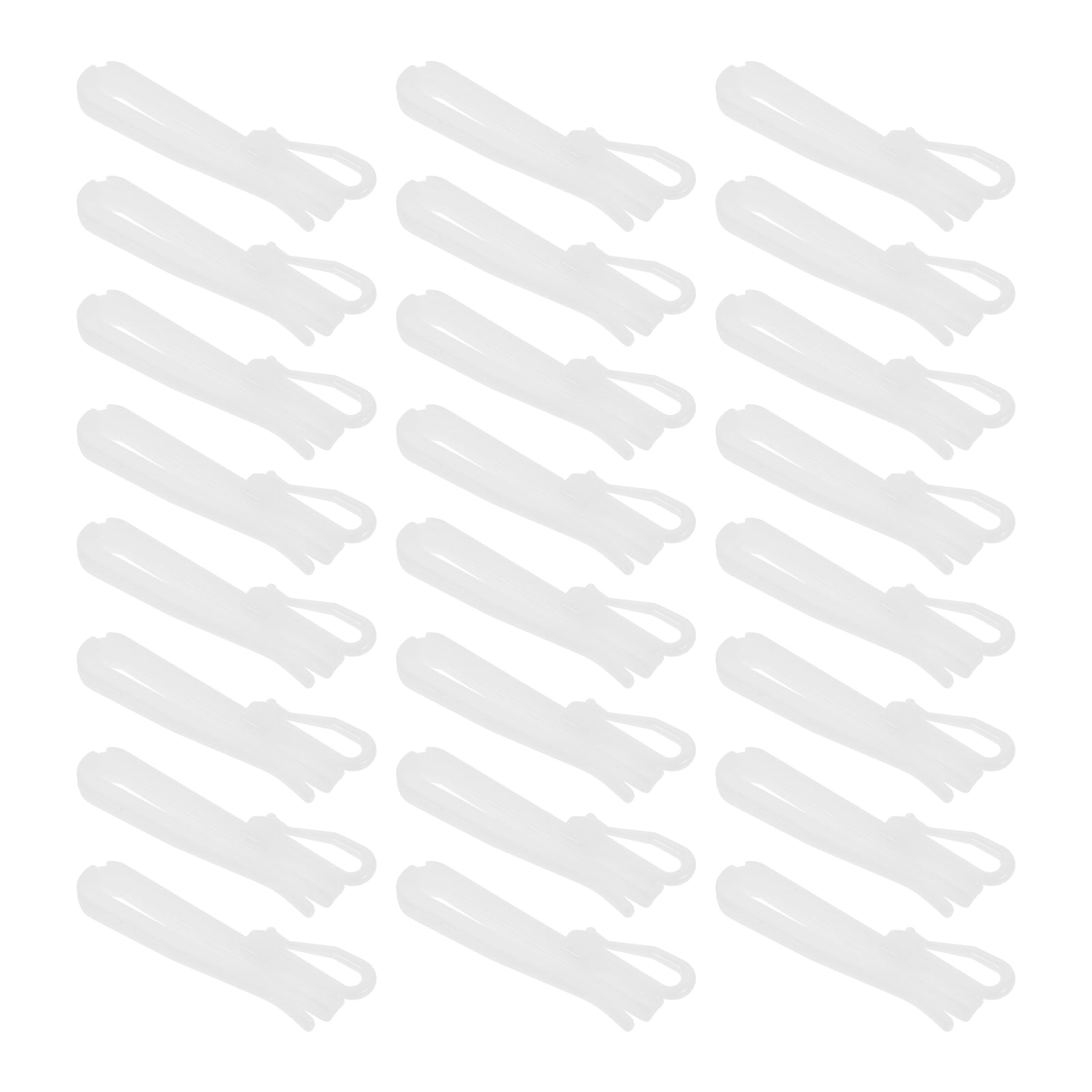 Raindrops 300 Pcs Adjustable Hooks for Pegboard, Ticking Stripe French Pinch Pleat White Window Curtains