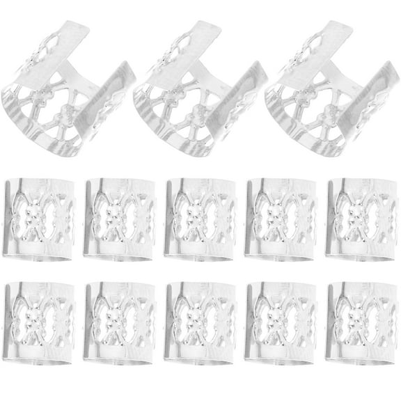 Raindrops  300 Pcs Beads Wig Dreadlock Hair Extension Ring Hollow Braid Decorative Buckle