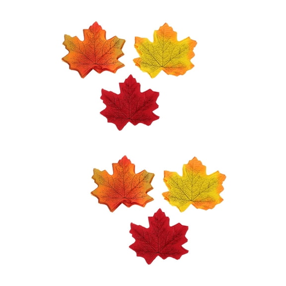 Raindrops 300 pcs Artificial Maple Leaves Fall Decor Thanksgiving Autumn Leaves for Christmas Party Decorations
