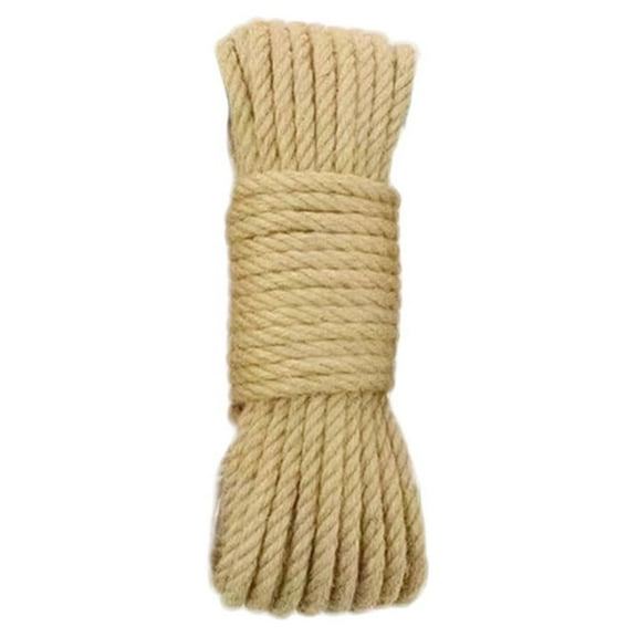FOMIYES Natural Thick Jute Rope Light Brown Biodegradable Strong Twisted Rope for Binding