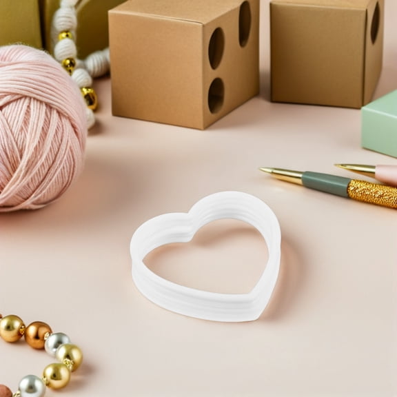 Raindrops White Plastic Hoops for Crafts, Simple Design, Ideal for Floral Wreath, 30Pcs