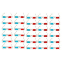 Raindrops 30pcs 3D Cardboard Glasses Universal Anaglyph Glasses Eyewear Video