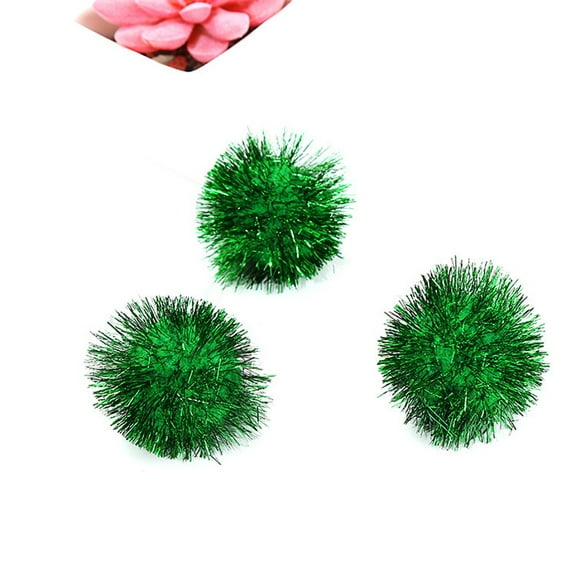 Raindrops Cat Supplies Tinsel Pompoms, Assorted Color, Fun for Furry Friends 30Pcs